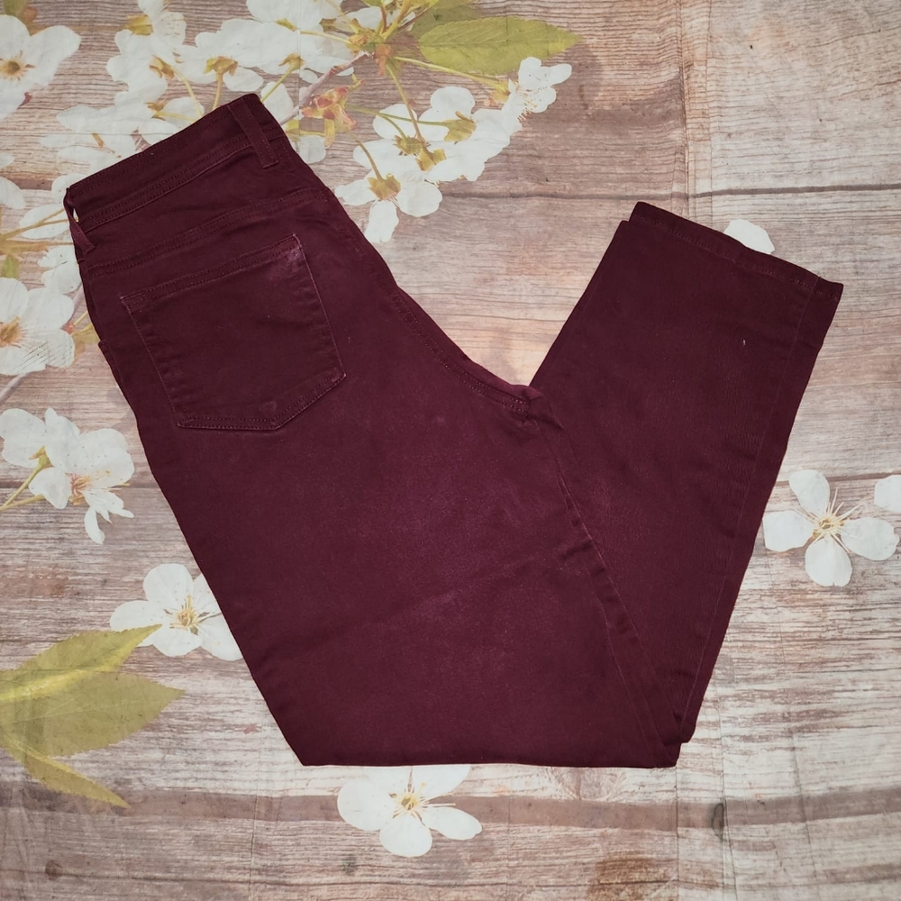 ⭐️ Gloria Vanderbilt burgundy  petite jeans